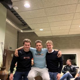 Het podium bij de heren volwassenen